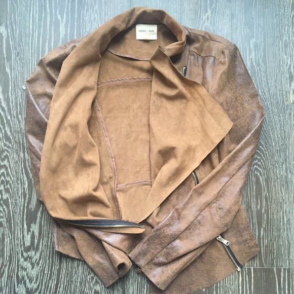 Silence + Noise Brown Suede Jacket - Sz. S - Picture 4 of 4